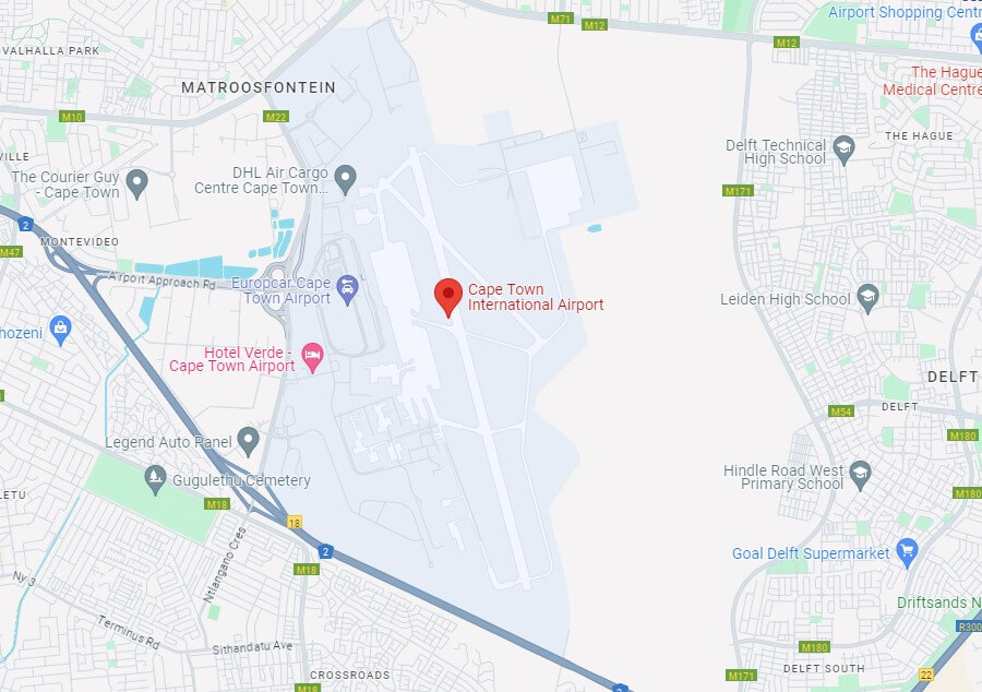 Cape Town International Airport map